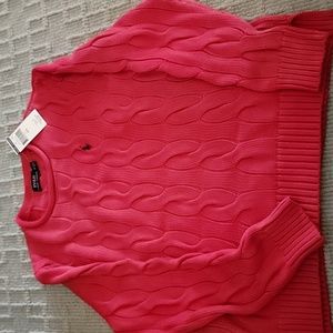RALPH LAUREN cable sweater, size M.